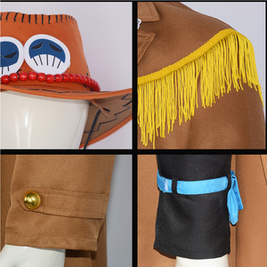 Disfraz de Cosplay de One Piece Ace para Hombre, Poliéster, Moda Urbana, Anime, Verano 2024 - Product Image 4