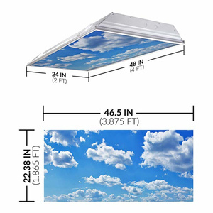 Lampe de plafond à paysage romantique, lumière de panneau pour hall de club, ciel bleu, nuage, arbre <span class=keywords><strong>vert</strong></span>, vision, lumières de plafond somptueuses - Product Image 1