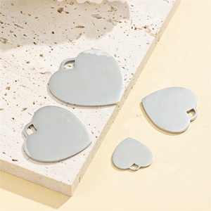 Yiwu aceon thép không gỉ thiết kế thương hiệu thời trang hình dạng cá nhân trống dập trống đồ trang sức kích thước khác nhau Peach Heart Dog Tag - Product Image 3