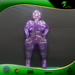 Jouet gonflable Hongyi SPH, fille gonflable transparente violette en PVC, personnage de dessin animé gonflable - Product Image 6