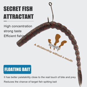 LUSHAZER 8 pz/lotto <span class=keywords><strong>Esche</strong></span> Morbide da Pesca in TPE 11cm 2.3g, Wobblers in <span class=keywords><strong>Silicone</strong></span> Bicolore per Carpe, Artificiali Galleggianti - Product Image 2