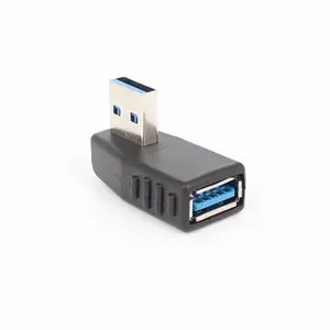 남성-여성 어댑터 커플러 커넥터 플러그 왼쪽 각도 아래로 90 도 어댑터 유형 c usb 3.0 otg 커넥터