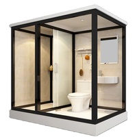 Salle de bain sanitaire préfabriquée portable de luxe Toilettes mobiles modulaires Cabine de douche