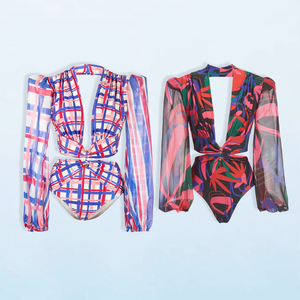 Maillots <span class=keywords><strong>de</strong></span> <span class=keywords><strong>bain</strong></span> une pièce imprimés colorés <span class=keywords><strong>de</strong></span> l'usine <span class=keywords><strong>de</strong></span> Huilin pour femmes body en maille transparente à manches longues maillots <span class=keywords><strong>de</strong></span> <span class=keywords><strong>bain</strong></span> <span class=keywords><strong>maillot</strong></span> <span class=keywords><strong>de</strong></span> <span class=keywords><strong>bain</strong></span> une pièce - Product Image 2