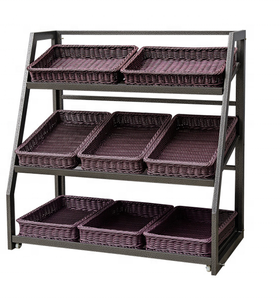 Exhibidor Metálico con Ruedas para Frutas y Verduras, Tipo Góndola, para <span class=keywords><strong>Mercado</strong></span> o Tienda - Product Image 6