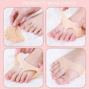 Coussinets métatarsiens en silicone pour femmes, demi-semelles pour talons hauts, inserts anti-douleur pour les pieds, soin des ampoules, coussinets en gel - Product Image 6
