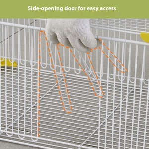 Custom bianco pieghevole gabbia per animali domestici per piccioni e uccelli modello solido in plastica allevamento accessori transfrontalieri per cani - Product Image 4