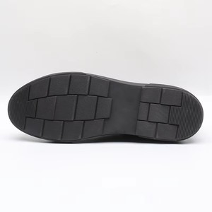 Chaussures de skate en gros pour hommes, chaussures décontractées en cuir noir respirant - Product Image 2