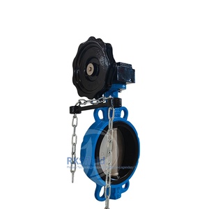 Valvola a Farfalla a Catena con Dischi Centrati ASME B16.5 BS EN1092 in Ghisa Sferoidale DN150 DN200 PN16 - Product Image 2