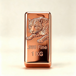 แท่งทองแดงแกะสลักลายเสือดาว น้ำหนัก 1 กิโลกรัม ของตกแต่งสะสม ของขวัญ - Product Image 2