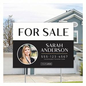 Letrero Publicitario Personalizado con Logotipo para Jardín, Inmobiliario, Impresión de Letreros para Patio, Regalo Promocional de Marketing Inmobiliario, Propiedad en Venta - Product Image 1