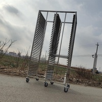 Chariot de rangement en acier inoxydable pour plateaux de cuisson, 12/15/30 niveaux, pour boulangerie, pâtisserie, pain, grill commercial et égouttoir à plateaux