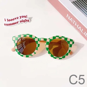 Gafas de sol Anti-UV <span class=keywords><strong>con</strong></span> personalidad Vintage para niños y bebés Gafas a cuadros de moda <span class=keywords><strong>con</strong></span> <span class=keywords><strong>lentes</strong></span> UV400 Marco de PC ligero - Product Image 6