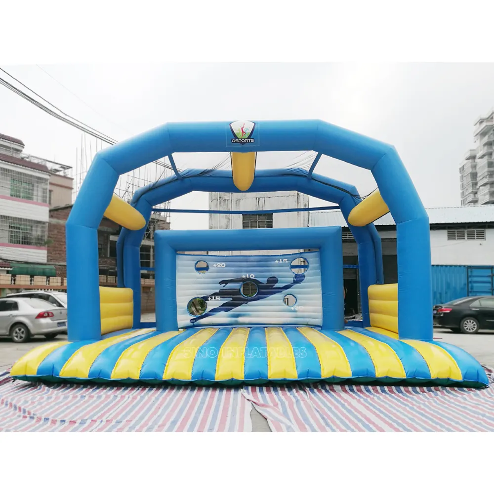 Outdoor kids N adults inflatable soccer goal with tent cover for shooting games with custom logo from China inflatable factory