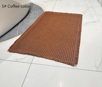 Tapis de bain gaufré antimicrobien moderne écologique Super absorbant antidérapant Extra épais maison hôtel utilisation salle de bain machine à plancher