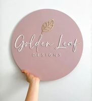 Plaque de porte personnalisée en acrylique avec lettres en relief 3D pour la décoration murale de la boutique de l'entreprise
