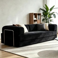 Modernes Konvertierbares 2-in-1 Quadratisches Sofabett-Set Cordstoff Hochdichter Schaumstoff Modulares Apartment-Möbel Umweltfreundliches Design