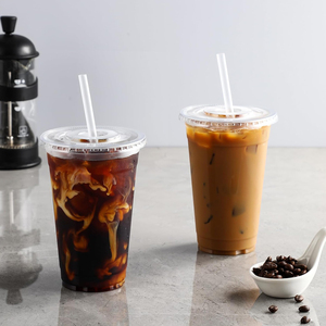 Biểu tượng tùy chỉnh 9oz hình dạng đồ uống cốc nhựa cho cà phê rõ ràng nhựa PP nước trái cây ly nhựa Iced cốc cà phê với nắp - Product Image 4