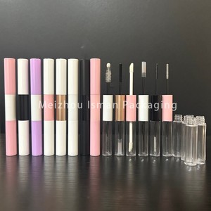ISMAN Luxe 5ml + 5ml Tube de brillant à lèvres double embout rond rose blanc noir violet or rose Flacon d'eye-liner Vente en gros Marque privée - Product Image 4