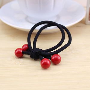 Coletero de tela elástica estilo coreano con nudo de frijol rojo, accesorio casual para el cabello, verano 2021, origen Yiwu - Product Image 3