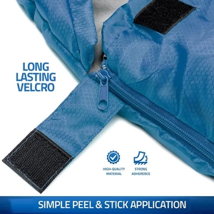 Vente en gros de sacs de couchage d'extérieur légers et portables en polyester imperméable pour 3 saisons, <span class=keywords><strong>bleu</strong></span>, type enveloppe - Product Image 4