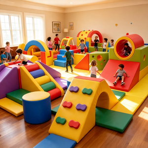 Promotion : Aire de jeux intérieure colorée <span class=keywords><strong>pour</strong></span> enfants, <span class=keywords><strong>petit</strong></span> château gonflable portable, <span class=keywords><strong>parc</strong></span> d'attractions souple <span class=keywords><strong>pour</strong></span> maternelles - Product Image 3