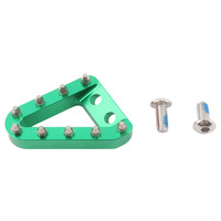 Pédale de frein arrière pour moto tout-terrain pliable en aluminium CNC, avec patte de frein à tête inclinée et large repose-pied amélioré