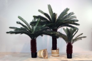 Nouveautés <span class=keywords><strong>en</strong></span> gros, cycas artificielle de 80 cm, cycas revoluta verte, plante artificielle avec <span class=keywords><strong>pot</strong></span> - Product Image 3