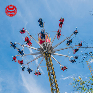 Manège de parc d'attractions Thrill Amusement : Twister Tower Disco UFO, tour de levage, soucoupe volante interstellaire - Product Image 2