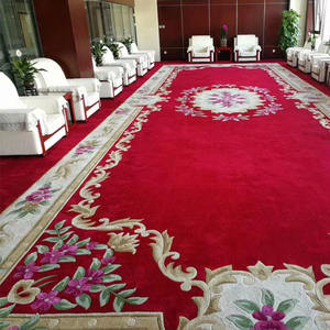 Tapis et moquettes tuftés à la main grande taille de qualité supérieure beau design moderne tapis rouge en laine de mouton de luxe HAIMA - Product Image 1