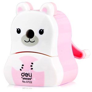 Deli Yocoo Polar Bear Pencil Sharpener Manual Hand Crank Student Cartoon Design No.0722 - Product Image 1