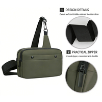 Nouveau design élégant, sac à bandoulière pour homme de couleur unie, minimaliste, prix d'usine, léger, sac à bandoulière quotidien pour l'extérieur
