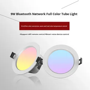 Thông minh <span class=keywords><strong>Wifi</strong></span> RGB 9 wát LED Đèn Xi lanh trần Downlight 3.5inch Mặt dây chuyền tại chỗ xuống ánh sáng với điều khiển từ xa/Voice/app điều khiển - Product Image 5