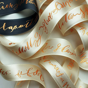 High Quality Custom 3D Printed Logo Multi-Material <b>Ribbon</b> Roll <b>Gold</b> Foil Christmas Gift Wrap Packaging INFFY Brand Free Sample - Product Image 2