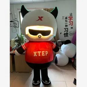 Funny Big Head Fancy Dress Led Light Cartoon Robot Cow Mascot Costumes mascote mascotte