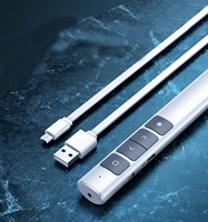 Presentador Inalámbrico USB 2.4G con Puntero Láser para PowerPoint PPT, Control Remoto, Pasador de Diapositivas y Bolígrafo Láser