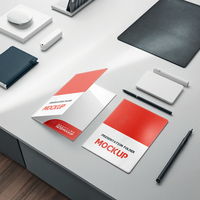 Brochure personnalisée A4 à couverture rigide avec design de proposition sur une page dorée, papier couché, plastification, dossier de présentation