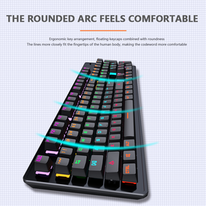 Hot Swappable 104-<strong>Key</strong> Layout Mechanical Ergonomic <strong>Keyboard</strong> RGB Backlit USB-C Interface High <strong>Key</strong> Cap White Color for Gaming - Product Image 3