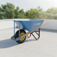 Brouette robuste WH9900 avec plateau soudé pour portabilité et rentabilité.