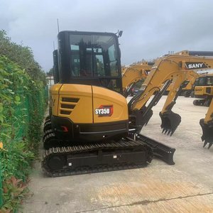 Mini-excavatrice SANY SY35U d'occasion à braquage zéro, 3,5 tonnes, avec moteur Yanmar 3TNV88F, pour travaux de jardinage et d'aménagement paysager - Product Image 2