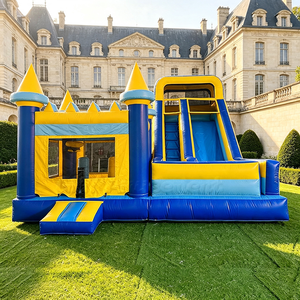 Castillo Inflable Comercial Grande <span class=keywords><strong>de</strong></span> 20x20 pies, Combo <span class=keywords><strong>de</strong></span> Juegos Inflables para Niños, Tobogán Acuático, Brincolines Inflables para Fiestas en <span class=keywords><strong>Alquiler</strong></span> - Product Image 1