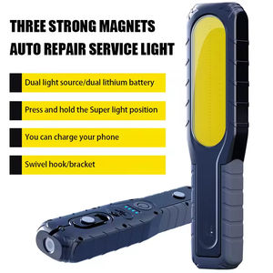 Lampe de garage mécanique puissante à LED COB, lampe de poche rechargeable par USB, torche magnétique, lumière d'avertissement, lumière de travail d'urgence - Product Image 2