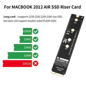 بطاقة محول TISHRIC SSD لأجهزة MacBook Air 2012 A1465 A1466 تدعم بروتوكول SATA مفتاح B/<span class=keywords><strong>M</strong></span> فقط - Product Image 2