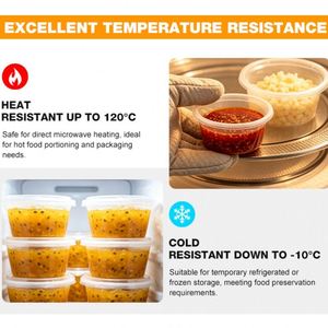 Envase Transparente Ecológico, Libre de BPA, Desechable, para Restaurantes, Hot Pot, Barbacoa, Comida para Llevar, Mini Portionador de Salsas y Condimentos de PP - Product Image 2