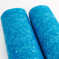 Feuilles de cellulose PVC de couleur bleue avec gros nacré et prix de gros