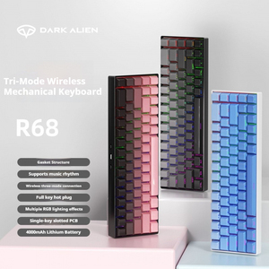 Teclado Mecánico Inalámbrico Tri-Modo Leaven R68 Pro RGB con Interruptores Intercambiables en Caliente y Diseño Compacto para Juegos de PC y Escritura, 68 Teclas - Product Image 2