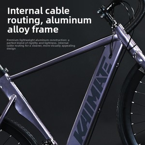 Fourche à ressort pour <span class=keywords><strong>vélo</strong></span> de route Kaimarte en alliage d'aluminium avec câblage dissimulé, capacité de charge de 100 kg, roue 700C - Product Image 2