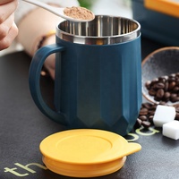 Mug à café isotherme en acier inoxydable avec couvercle et poignée, double paroi sous vide, couvercle hermétique, sans BPA, garde au chaud et au froid
