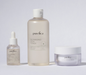 Purelica Slowaging PDRN Trio Set Korean 3 Step Skincare Routine Toner Ampoule Cream Anti Aging Elasticité Care - Product Image 1