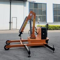 Grue hydraulique portative de 2 tonnes montée sur camion avec moteur, hauteur de levage de 4500 mm et portée de 3300 mm pour utilisation en fret/entrepôt